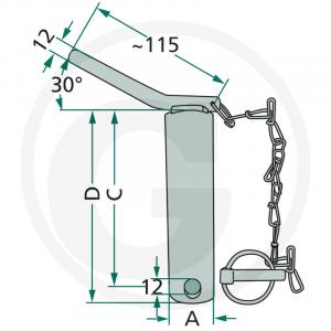 F27 BOLT TIRANT 20012861